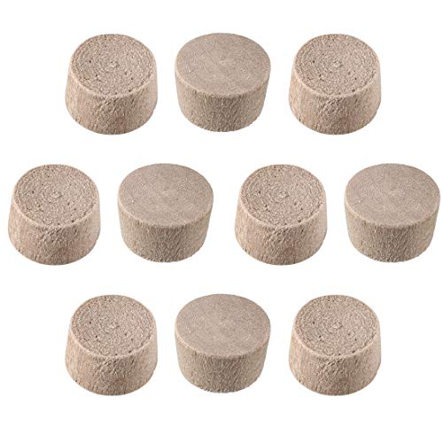 uxcell Wood Button Top Plugs 9/25 Inch Cherry Hardwood Furniture Plugs 1/4 Inch Height 50 Pcs - size: 9/25"x1/4"