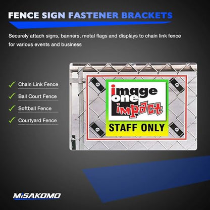 48pcs Fence Clips Chain Link Fence Sign Mounts Fastener Brackets Clamps - style: 48PCS