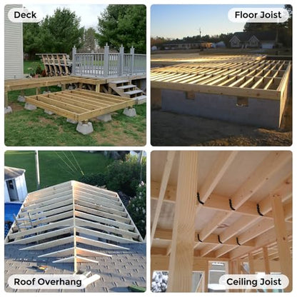 50Pcs Black 2x8 Joist Hangers for Wood,18 Gauge Face Mount Joist Hanger,Lu28 Joist Hangers Powder Coating,Hurricane Ties for Rafter,Rafter Brackets 2x8 for Deck,Floor,Roof Overhang,Ceiling Joist - size: 50 Pcs 2x8 Joist Hanger, style: Black