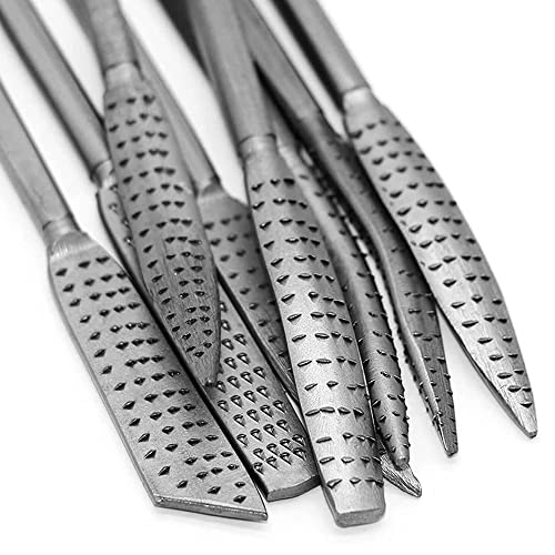 CLAHJQX 8pcs Wood Files and Rasps, Wood Carving Kit, Double Ended Riffler Rasp Set, Special Shaped File Set for Woodworking