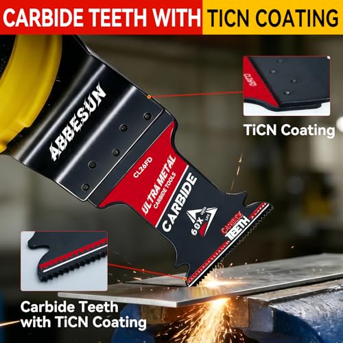 4 Pack Upgraded TiCN Carbide Oscillating Saw Blades for Nails Cutting
