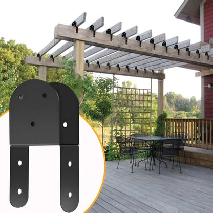 4 Pcs 2"x 4" Deck Post Caps Tie Brackets|Ineer Size(1.6"x 3.6") - size: 2"x 4" - 4 Pieces, style: Deck Post Caps Tie Brackets