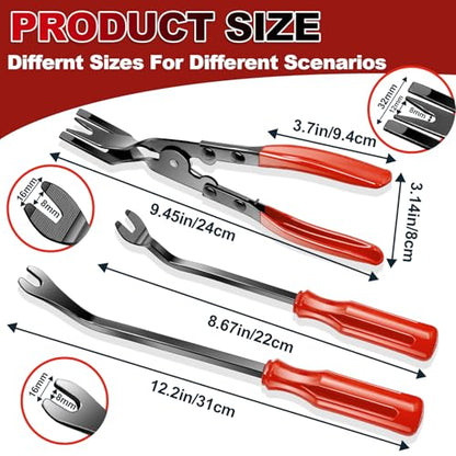 Keze 7 Pcs Auto Trim Removal Tool Kit - Red - color: Red-Auto Trim Removal Pry Tool