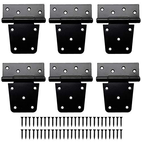 6 Pack 3.5 Inch Heavy Duty Gate Hinges, Barn Door Hinges with Screws