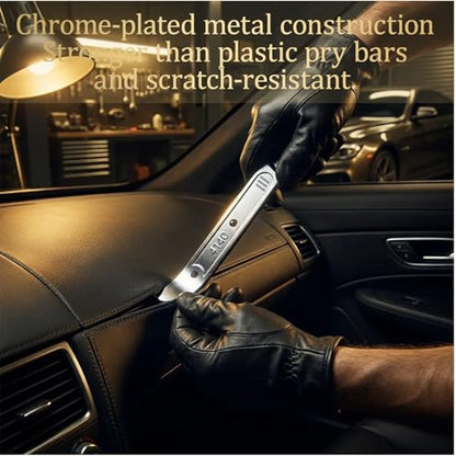 2PCS 4140 Steel Pry Bar Tool - 6.7 Inch Pry Bar Removal Tool, Pry Tool Pry Bar, Automotive Panel Removal Tool for Automotive Interior Panel Demolition Flooring Roofing