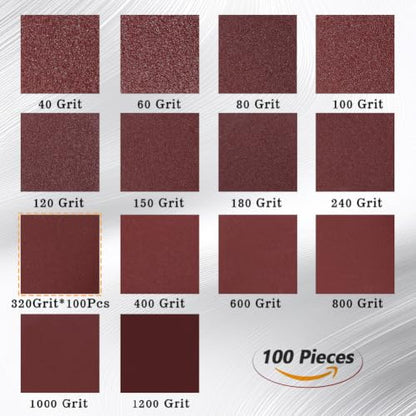 SPEEDWOX 100PCS 2" 320 Grit Sanding Discs, Hook and Loop No Hole Sandpaper - style: 320 Grit