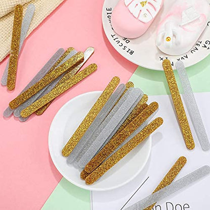 30 Pcs Reusable Acrylic Cakesicle Sticks, 4.5 Inches, Gold, Silver - color: Glitter Gold, Glitter Silver, size: 4.5inch