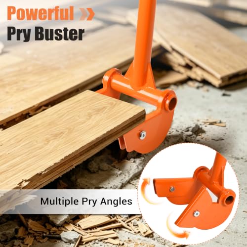AugFir Non-Damaging Wooden Pallet Buster, Heavy Duty Deck Board Removal Tool with Articulating Pivot-action Head Design, for Deck, Pallet, Wood Board Removal Without Lower Back & Knee Pain (48 inches) - size: 48 inches