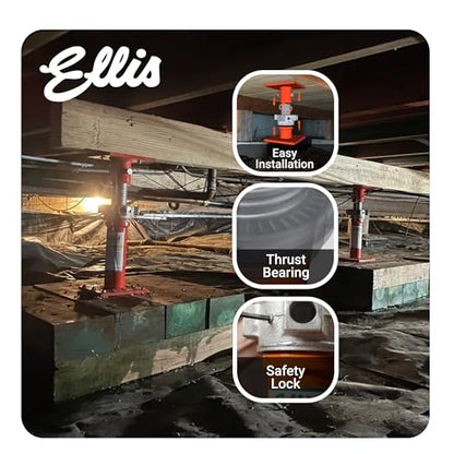 Ellis Light-Duty Lifting Shores, Adjustable Screw Jack Post, 14" to 22" - size: 14" - 22"