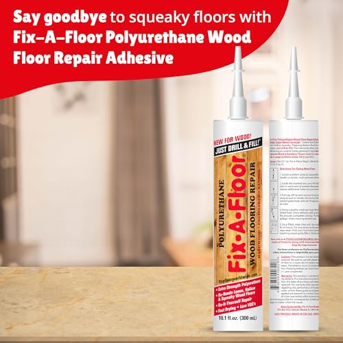 Fix-A-Floor Polyurethane Wood Flooring Repair Adhesive Extra Strength for Hardwood Wood Floors 10.1 oz. Tubes *for Best Results Use The Proven Power of a Caulk Gun*