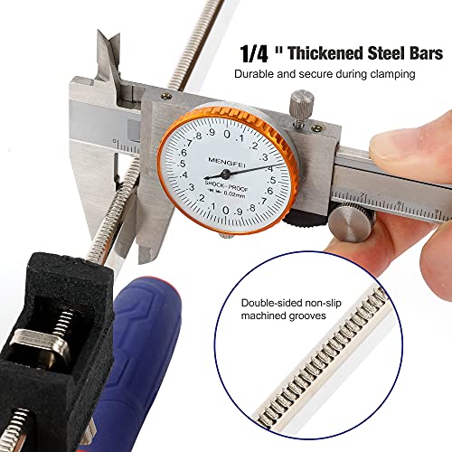 WORKPRO 2-Piece 12" Steel Bar Clamps with 2-1/2" Throat & 600lbs Load Limit - size: 12 inch