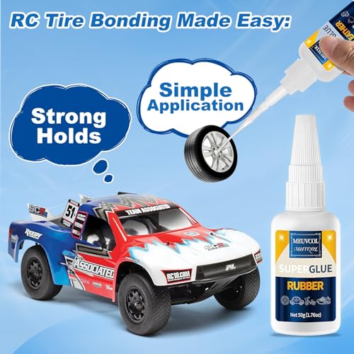 Rubber Glue 100g, Clear Super Glue for Rubber, RC Tires, Seals, Gaskets - size: 100g