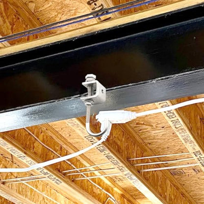 6Pcs I Beam Clamps with Hooks; C Clamp Hook Stainless Steel; Pipe Clamp Hooks for Hanging; Bolt Clamp Hook for Use Slotted Angle in Galvanized