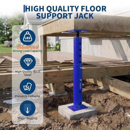OUTLANE House Floor Jacks, 2 Pack 19"-36" Adjustable Jack Post 18000 LBS - color: Blue, size: 19"-36"
