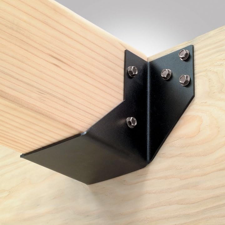 Simpson Strong-Tie OHU66-SDS3 Ornamental Joist Hanger - 5-1/2 in. x 5 in., 6x6 Joist Size, Heavy Duty 12-Gauge Steel Construction, Black Powder Coating