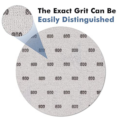 6 Inch 25 PCS 800 Grit Sanding Disc Wet Dry Sandpaper Hook Loop Sand Paper - style: Grit 800