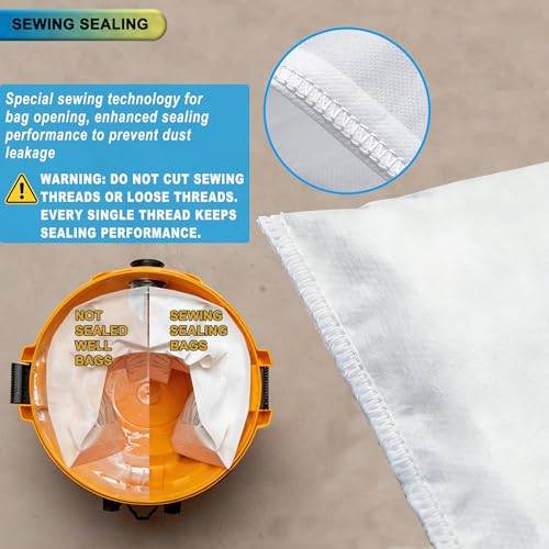 3 Pack VF3501 Replacement Bags for Rigid 3-4.5 Gallon Wet/Dry Vacuums - size: 3PK, style: High Performance