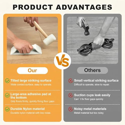 Floor Gap Fixer Tool Kit – Heavy-Duty Plank Grabber & Washable Adhesive Pad for Laminate, Vinyl, and Hardwood Flooring Repair (Only Plank Grabber) - style: Only Plank Grabber