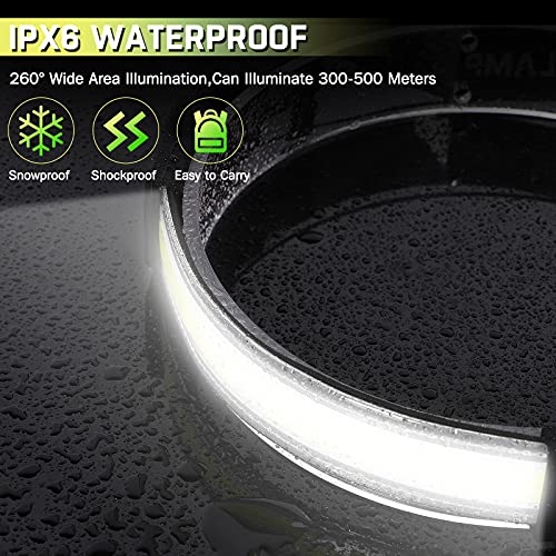 Headlamp Rechargeable,Ultra Bright Upgrade 1500 Lumens 6 Modes Head Lamp Led Rechargeable with Taillight(Individual Control),230°Wide Beam Waterproof Headlamps for Adults Outdoor Camping Running - color: Black