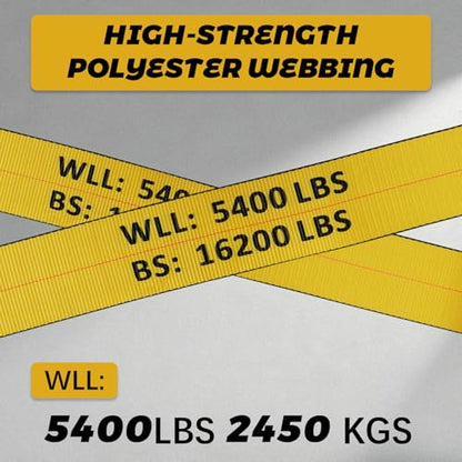 4 Pack 4"x30' Winch Straps Heavy Duty Tie Down Flat Hooks, 16200 lbs - style: 4-pack