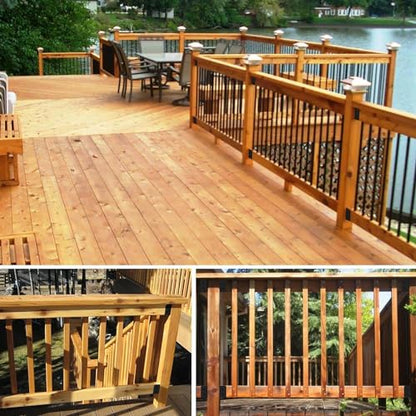 36Pcs Deck Railing Brackets Connectors,Heavy Duty Steel 1.2 inch Thickness Concealed Brackets for 2"x4" (Actual 1.5"x3.5") Wood Posts for Deck Railing,Fence,Porch, Garden Pergola - size: Parallel