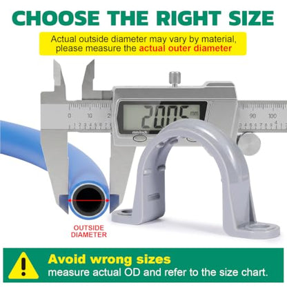OURU 1-1/2 Inch PVC Pipe Straps, 2-Hole Plastic Conduit Clamp, 8PCS - size: 1-1/2"