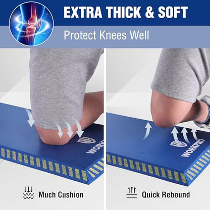 WORKPRO Extra Thick Kneeling Pad, Soft NBR Foam Knee Cushioning for Knees - color: Blue