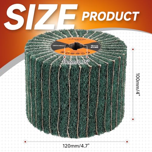 Surface Conditioning Tool 180 Grit Abrasive Drawing Polishing Drum - style: 180 grit with sandpaper
