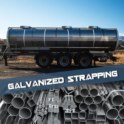 Gisafai 1.57 in x 98.43 ft Galvanized Strapping Duct Strapping Metal Strap