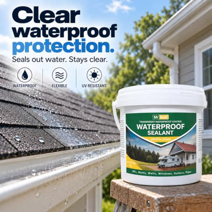 Clear Waterproof Sealant 105 OZ, Water-Based Transparent Waterproofer - style: 105OZ