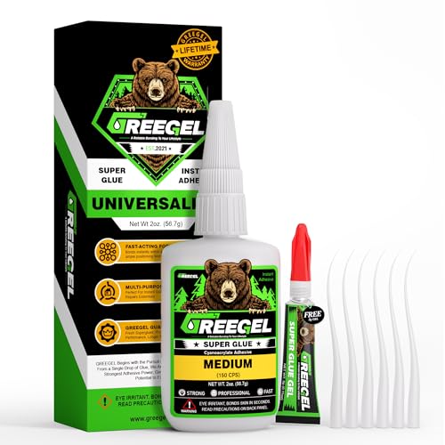 Clear Liquid Medium Super Glue 1 oz + 3g Gel Glue for Plastic Model - color: Medium Viscosity, size: 2 oz