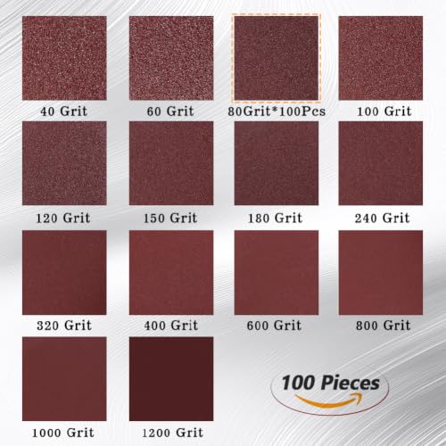 SPEEDWOX 100PCS 2" 80 Grit Sanding Discs, Hook and Loop No Hole Sandpaper - style: 80 Grit