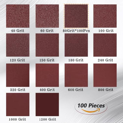 SPEEDWOX 100PCS 2" 80 Grit Sanding Discs, Hook and Loop No Hole Sandpaper - style: 80 Grit