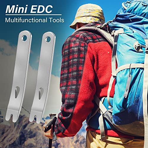5 Pack Mini Stainless Steel Pocket Pry Bar Crowbar Multifunction EDC Tool Survival Opener