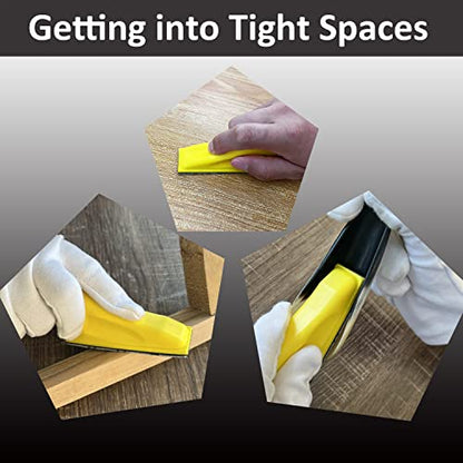 80PCS Micro Detail Sander Kit, Hook Loop Sandpaper 80-800 Grit - style: Yellow(Grit 80-800)