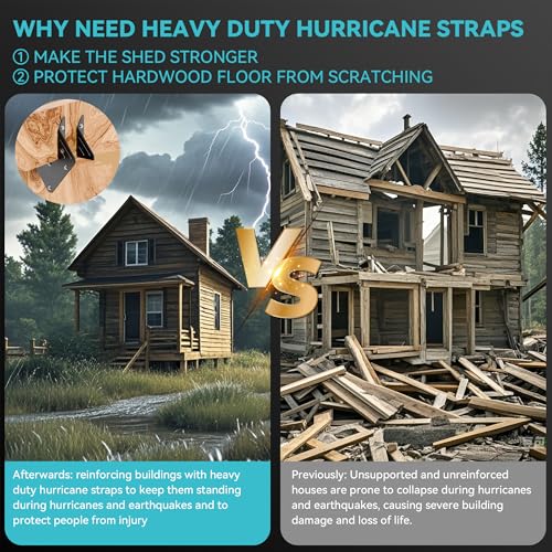 20 pcs Hurricane Ties for Rafters,Heavy Duty Black Hurricane Straps - size: 20 Pcs, style: Black Heavy Duty Hurricane Ties
