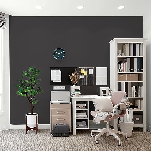 Glidden Interior Paint + Primer: Black/Black Magic, One Coat, Flat, 1-Gallon - color: Black Magic, size: 128 Fl Oz (Pack of 1)