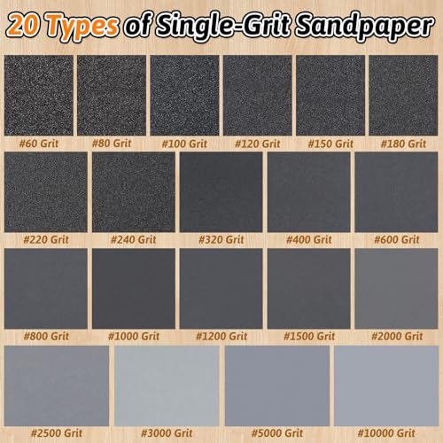 15 PCS Wet Dry Sandpaper 1200 Grit Sheets for Polishing & Finishing - color: 1200G, size: 9x11 Inch