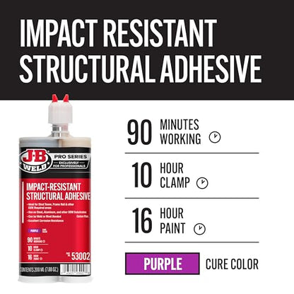 J-B Weld Impact-Resistant Structural Adhesive - 200ml - 2 Mixers Included