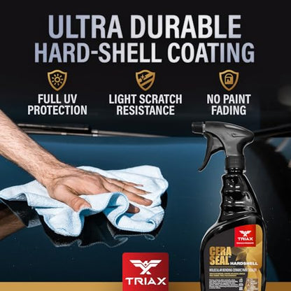 TRIAX Nano Ceramic Paint Sealer & Protector - Hardshell Cera Seal Nano and Protector - Deep Reflective Shine - 100% Hydrophobic - UV Shield - Scratch Resistant (1 Gallon) - size: 1 Gallon (3.78L)