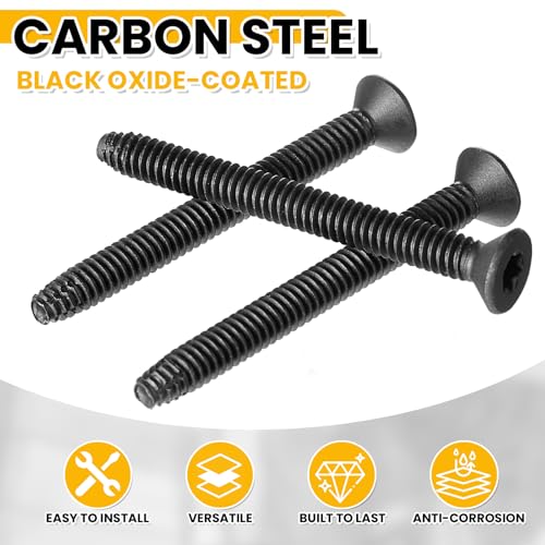 Blulu 100 Pcs 1/4-20 x 2-1/2" Self-Tapping Flat Head Trailer Deck Screws