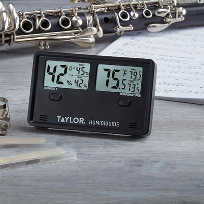 Taylor Indoor Digital Desktop Min/Max Hygrometer Thermometer - color: Black, style: Dual Display