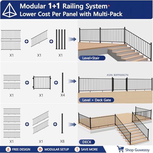 2 Pack 39in x 2in Modular Real Aluminum Deck Railing Post for Deck - color: The Post 39in - 2Pack