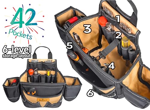 Pro Ergonomic Tool Belt with Padded Suspenders