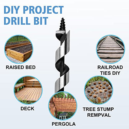 10 x 300mm (Slightly Larger Than 3/8" x 12") Wood Auger Drill Bit - 1pcs - size: 10x300mm (Slightly Larger 3/8 x 12")