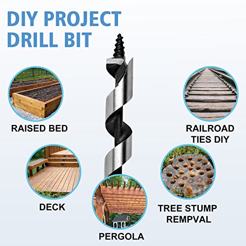 8 x 300mm (Approx. 5/16 x 12 Inch) Wood Auger Drill Bit - 1pcs - size: 8x300mm (Approx. 5/16 x 12")