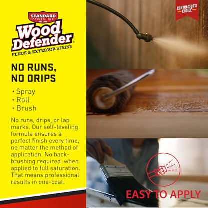 Wood Defender 200 Series Stain and Seal, Coffee Brown, 1-Gallon - color: Coffee Brown, size: 1 Gallon