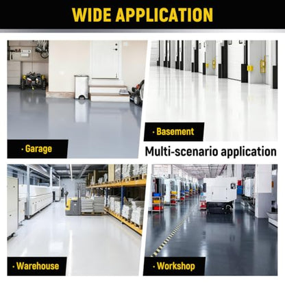 SENVEN Concrete & Garage Floor Paint Slate Gray 5 Gallon, Interior/Exterior Concrete Paint Floor Coating for Basement Floors, Porches, Driveways Concrete Coating for Decks Semi Gloss