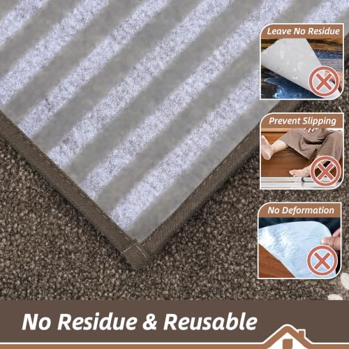 BEQHAUSE Stair Treads Non Slip for Wooden Steps 28" x 9", 4pcs, Brown - color: Brown - Dog Paws, size: 28 in X 9 in (4 Pieces)