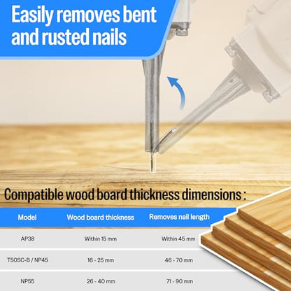 meite NP55 Pneumatic Nail Remover, 9-16 Gauge Denailer for Pallet Recycling - size: for 2-3/4"~3-1/2"(71-90mm) Nail Length